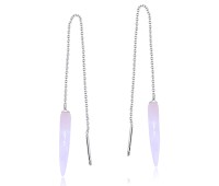 Rose Quartz Silver Earring STC-2085